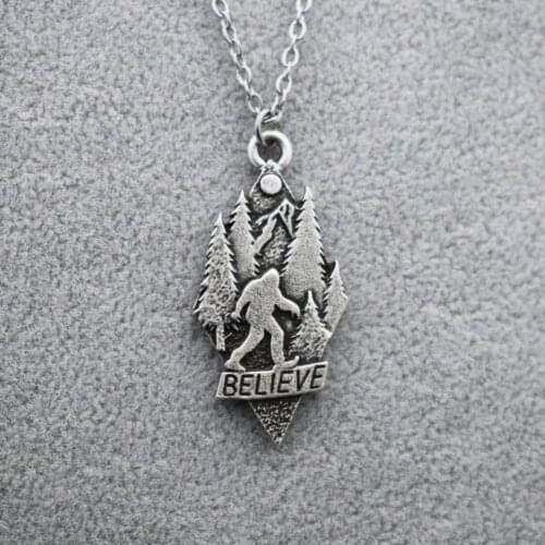 12PCS Bigfoot Sasquatch Pendant Spirit Believe Necklace Jewelry
