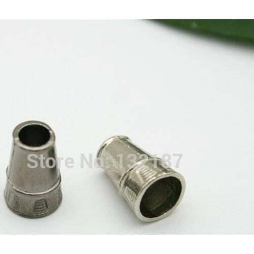 150pcs/lot metal zinc alloy bell stoppers cord ends lock black/silver free shipping BELL-002