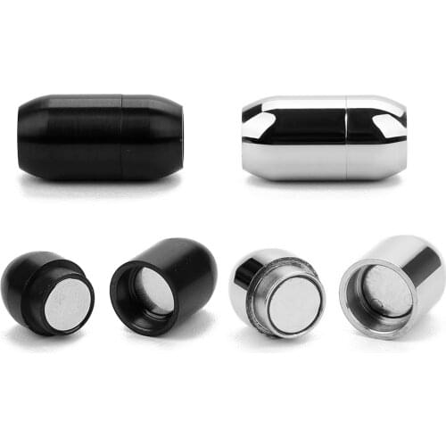 2pc/lot Strong magnet 3/4/5/6/8mm Stainless Steel Magnetic Clasps for Leather Cord Bracelet Connectors End Caps Jewelry Making
