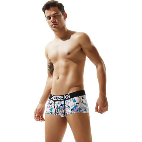 2019 NEW ropa interior hombre Man Intimates Mens Cotton Boxershort Underwear homme slips Boxer Trunks jockstrap lingerie hombreo