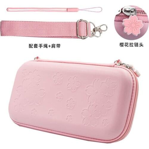 2020 Sakura Portable Storage Bag for Nintendo Switch Travel Carrying Cherry blossoms Case +Temper glass