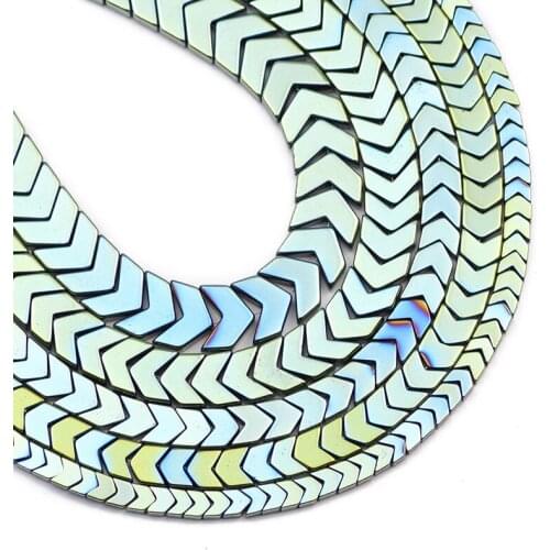 4/6/8/10MM Arrows Shape Natural Stone Green Hematite Spacer Loose Beads For Jewelry Making Charm Bracelets DIY Accessories