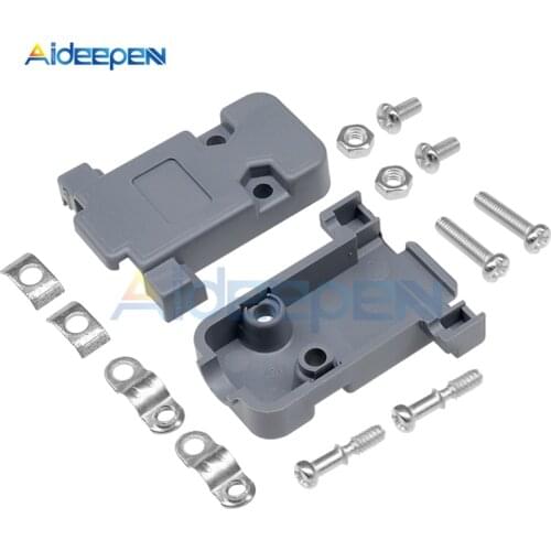 5Pcs/lot DB9 2 Row 9 Pin DB15 3 Row D-Sub 15 Pin Plastic Hood Cover Connector For DB DB9 DB15 Plastic Case
