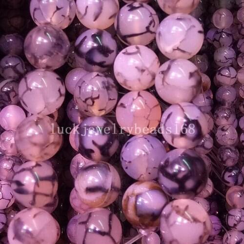 Free Shipping Fashion Jewelry 14mm Beautiful Black White Dragon Veins Carnelian Round Loose Beads 15" FG7070