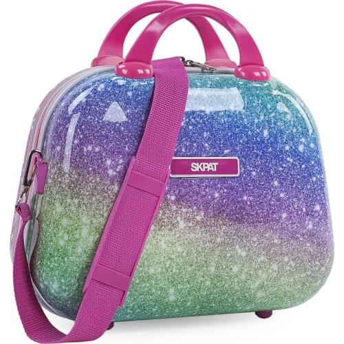 Travel bag Large Child Rigid Polycarbonate Stamping. Suitcase Toilet. Comfortable Resistant