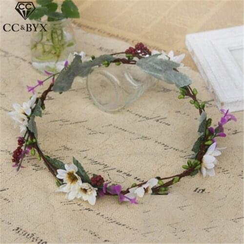 CC Flower Crowns Tiaras Hairbands Garland Forest Vintage Wedding Hair Accessories For Bridal Beach Jewelry 100% Handmade mq009