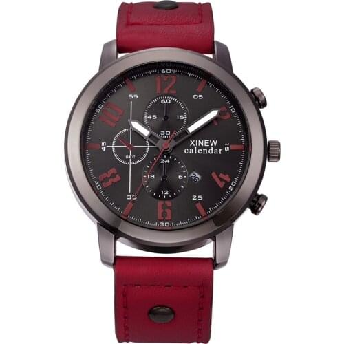 Mens Famous Brand Watches Leather Band Date Quartz Wrist Watch Men Business Clock Men Army Cheap Watch Montres de Marque de Luxe