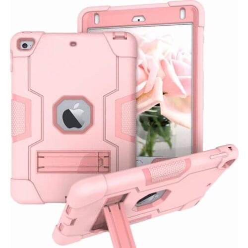 Case For Apple iPad mini 1 2 3 7.9" Cover Kids Safe Rubber Silicone Shockproof Armor Stand Case Coque For iPad mini 1 2 3 Cover