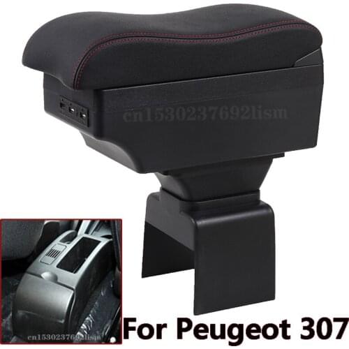 For Peugeot 307 armrest box Universal Car Central Armrest Storage Box modification accessories USB interfac