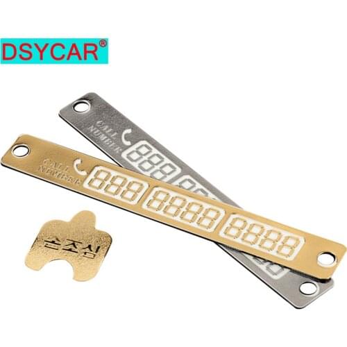 DSYCAR Temporary Car Parking Card Telephone Number Card Notification Night Light Sucker Plate Car Styling Phone Number Card