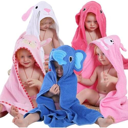 2020 Infant Bathrobe Childrens bathrobe Cotton Baby Bath Towel Cartoon Animal Baby Cloak Soft And Comfortable Newborn Bathrobe