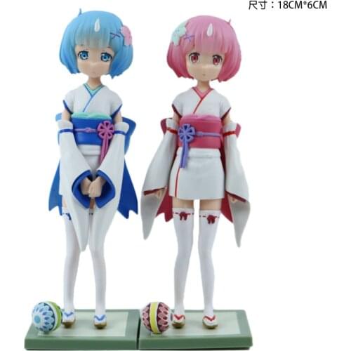 18CM 2 types kimono NEW Re:Zero Starting Life in Another World Rem PVC Doll Model Figure Xmas toys Gift