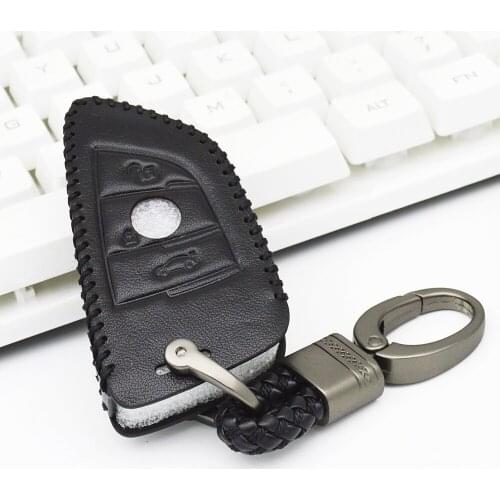 For BMW X1 X3 X4 X5 X6 F10 F15 F16 F30 2 5 7 Series G11 G30 F48 F39 G38 525 540 740 218i E53 E70 E39 Leather Car Key Cover Case