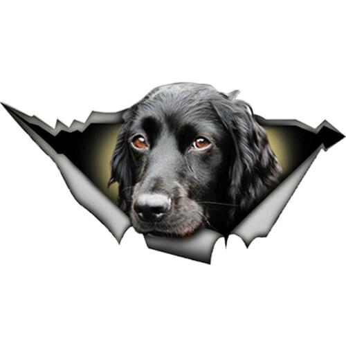 13cm X 7cm Hot Sell Creative Black Cocker Spaniel Car Sticker Accessories Car Styling Cover Scratches Waterproof PVC