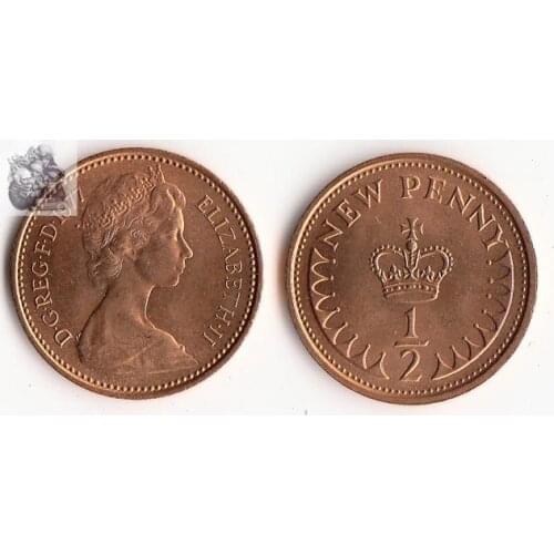 UK 1/2 Penny Coin Europe New Original Coins Unc Commemorative Edition 100% Real Rare Eu Random Year