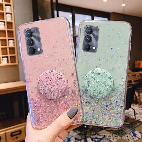 For Realme GT Master Edition Glitter Star Soft TPU Silicone Stander casing Realme GT Master Edition