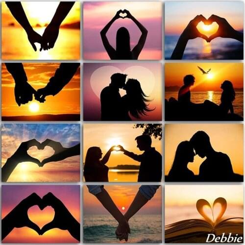 5D Diamond Painting Kit Landscape Scenery Love Sunset Sunrise Full Square&Round Embroidery Mosaic Cross Stitch Paint Home Decor