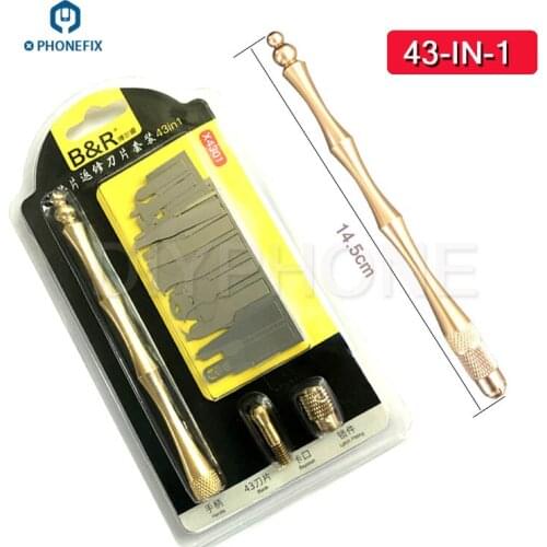 Non-Slip Metal Scalpel Knife toughness IC Chip Remover Tools For iPhone CPU NAND CHIP IC Remove Glue Disassemble Rework Tools