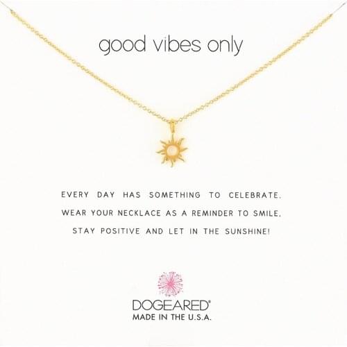 Newest Golden Sun Shine Alloy Clavicle Short Pendant Necklace For Women Fashion Handmade Short Chain Necklace Gifts Wish Card