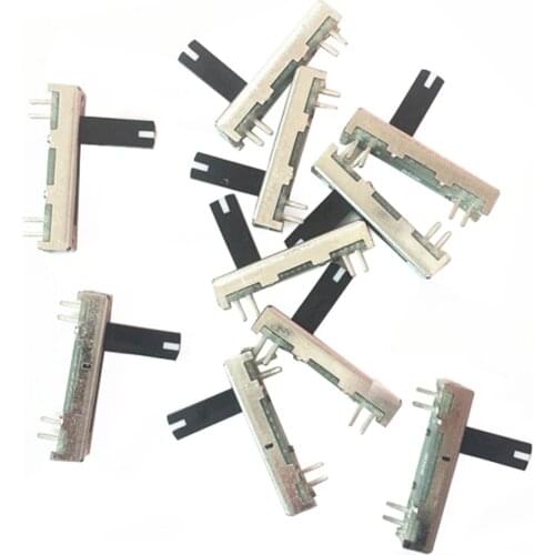 New 100Pcs/Lot 3cm Length B50K +C little Straight Slide Potentiometer B50K