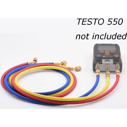 New 3pcs Hoses R410a R22 R134a R12 Air Conditioner Refrigerant Charging Hose For For testo 550 Car Auto A/C Refrigeration System