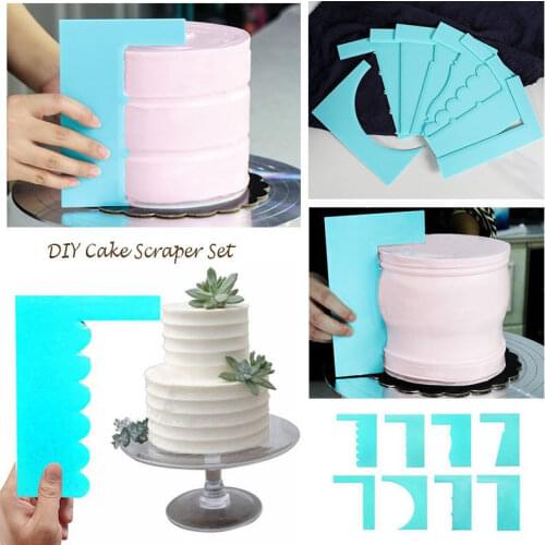 Fondant Cake Scraper Icing Piping Cream Spatula Edges Adjustable Baking Tool pastry cutters Baking Spatulas Tools DIY Bakeware