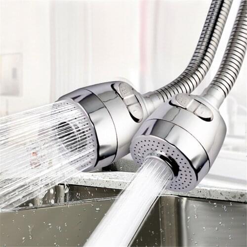 Water Saving Faucet 360 Degree Rotation Universal 2/3 Modes Adjustment Extension Tube Filter Shower Accessories Kitchen Sink Tap