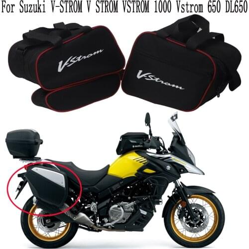 Motorcycle Saddle Bags Side Storage Luggage Fork Tool Pouch For Suzuki V-STROM 1000 Vstrom 650 DL650