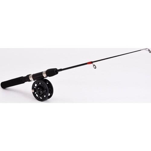 Portable Fiberglass Fiber Telescopic Ice Fishing Rod River Shrimp Carp Fishing Pole Winter Ice Fishing Rod 60/62/65cm