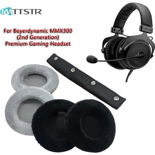 Ear Pads for Beyerdynamic MMX300 MMX 300 Headphones Earpads Earmuff Replacement Velvet Leather Cushion Cover Cups