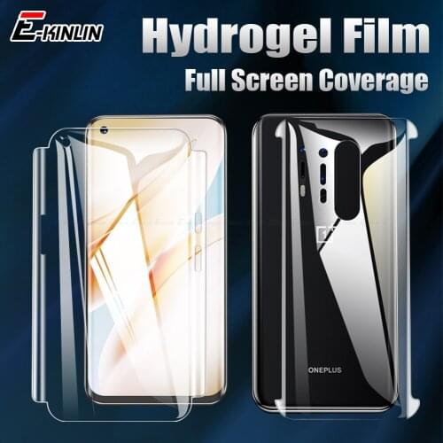 Full Cover Screen Protector For OnePlus 9 8T 7T 8 7 Pro 5G HD Clear Soft TPU Hydrogel Film Border Rim Sticker Not Glass