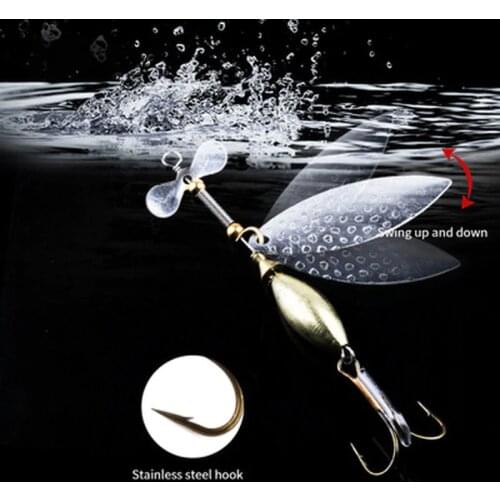 1pcs 9cm 15g Rotating Spinner Spoon Fishing Lure Metal Sequins Bait Wobbler Pesca Fishing Tackle for Bass Trout Perch Pike