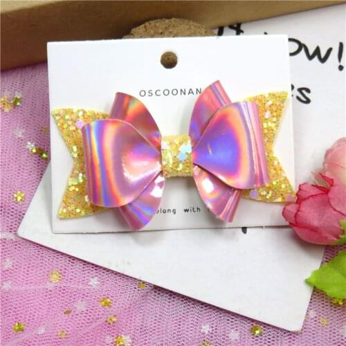 1 Piece Pretty Flower Flash Ties Bows Elastic Bands For Baby Girls Hairpin Creativity Pink Clips Scrunchy Kids Hair Accessories
