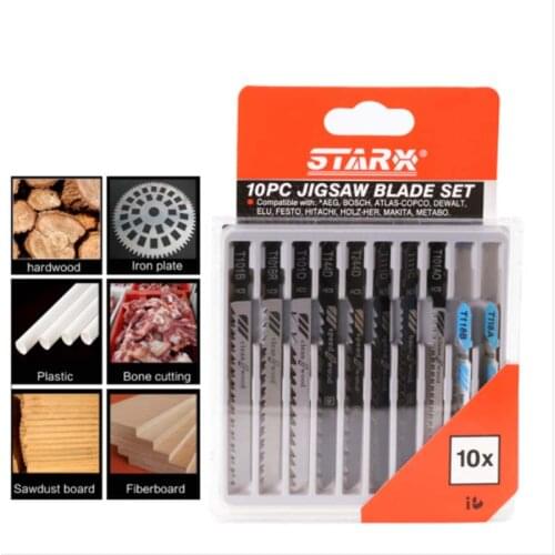 10 piece set of jig saw blade woodworking saw blade metal saw woodworking saw bone saw reciprocating saw aluminum alloy saw cutt