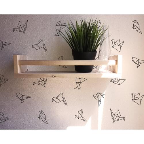 45pcs/set 9 Different Style Geometric Origami wall decals Vinyl Wall sticker For Kids Room adesivo de parede Mural Decor D995