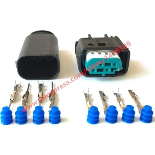 5 Sets Female Male 4 Pin 1-967640-1 8E0971934 TPMS For VW Audi Oxygen Sensor Auto LPG Converter Connector