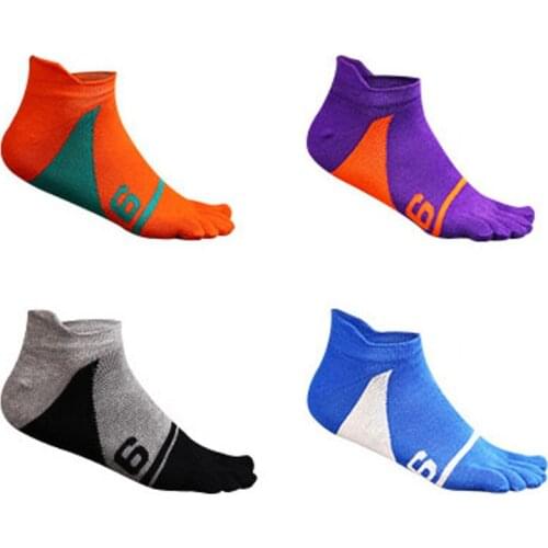 5pairs/lot Cotton Five Finger No Show Socks Mens Sports Breathable Comfortable Shaping Anti Friction Ankle Socks With Toes
