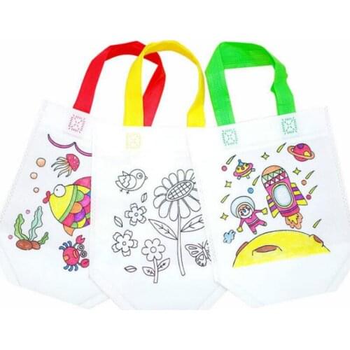 5pcs/bag Antistress Puzzles Educational Toys for Children DIY Eco-friendly Graffiti Bag Kindergarten Hand Painting Materials