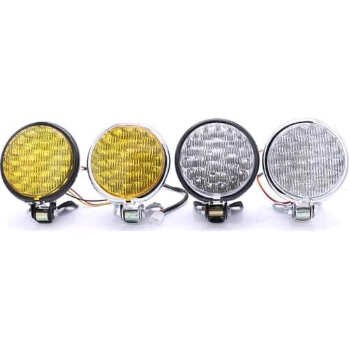 5" Vintage Motorcycle Chrome Black Retro 30 LED Headlight Front Head Light Lamp For Harley Dyna Bobber Chopper Cafe Racer Custom