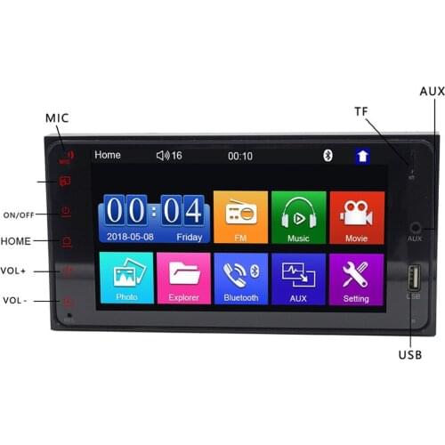 7 Inch High-Definition Car bluetooth MP5 Player 2 Din HD LCD Touch Screen Car Multimedia Player With FM Radio Function