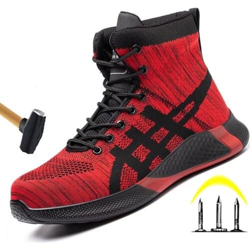 Anti-Puncture Work Safety Shoes for Men Protective Footwear Steel Toe Work Sneakers Male Light Indestructible Safety Boots