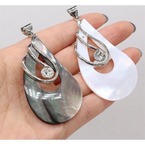 Diamond Necklace Pendant Exquisite Natural Shell Charms For Jewelry Making DIY Necklace Anklet Accessory