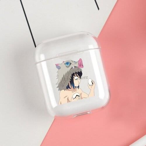 Eating Inosuke Cases For Apple AirPods 1 2 Case Clear Wireless Bluetooth Earphone Case Protective Shell