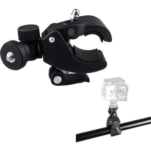 Black Bike Bicycle Motorcycle Handlebar Handle Clamp Bar Camera Mount Tripod Adapter For Gopro Hero 1 2 3 3+ 4 Yi Sjcam Eken Cam