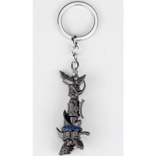 Dongsheng Fashion online game LOL Heroes Jinx Darts keychain League of Legends Zinc Alloy Metal Game Jewelry New Arrived