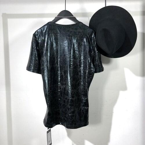 Owen seak Men T Shirt Mens Clothing Hip Hop Tops Tees High Street Summer Japanese Male Solid OverSized Streetwear Black T Shirt