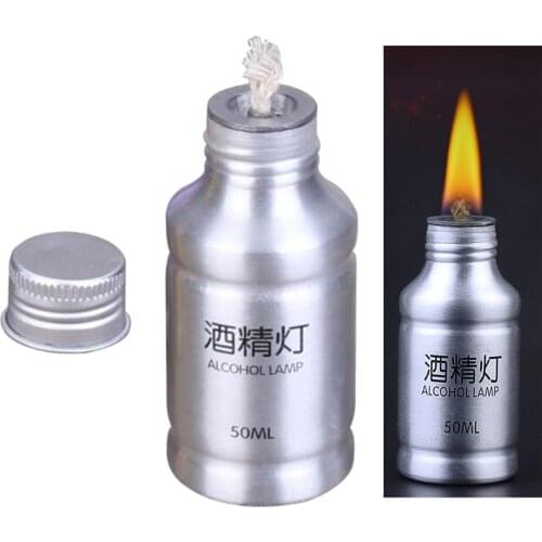 50ml Portable Alcohol Burner Alcohol Liquid Aluminum Stoves for Outdoor Survival Camping Lab Equipment Supplies Tool