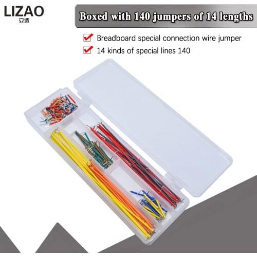 Hot Sell 140 pcs U Shape Solderless Breadboard Jumper Cable Wire Kit For Arduino Shield For raspberry pi Drop Shipping
