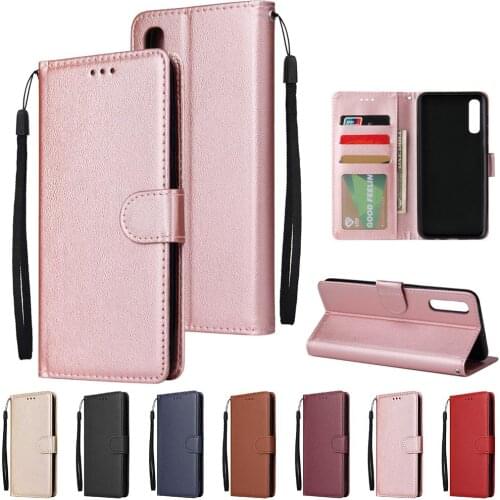 Kuulee For Samsung A50 Wallet-type PU Leather Protective Phone Case with Buckle & 3 Card Position