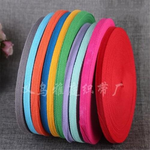 10mm width 100% cotton webbing Ribbons for Garments Apparel Sewing Accessories CX24